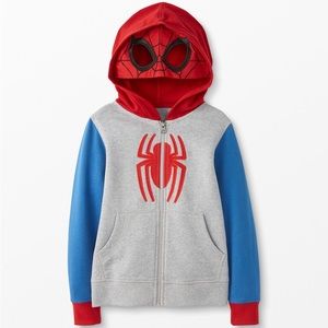 Hanna Andersson Marvel Spider-Man Hoodie in French Terry | size 6-7 (120cm)